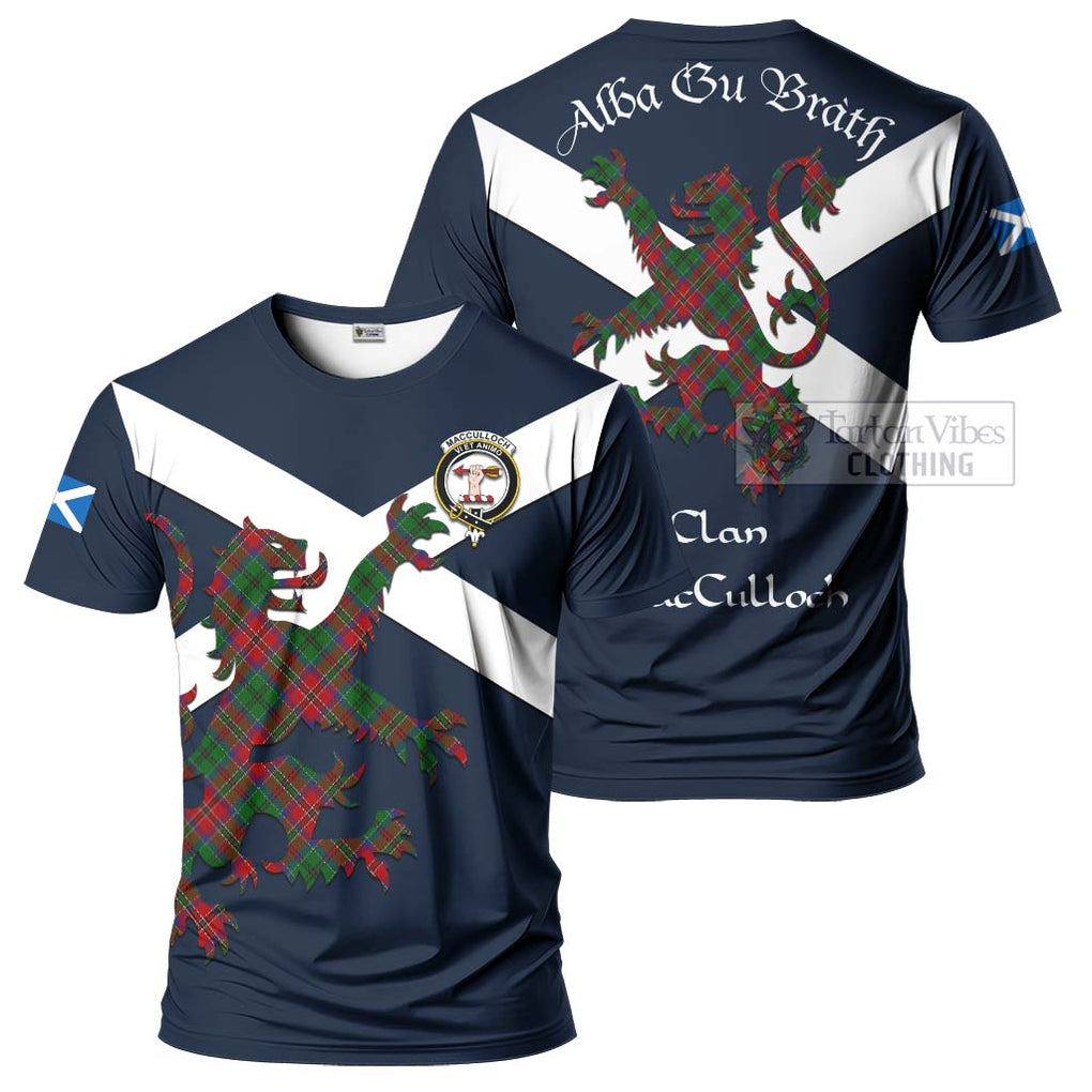 Tartan Vibes Clothing MacCulloch (McCulloch) Tartan Lion Rampant T-Shirt – Proudly Display Your Heritage with Alba Gu Brath and Clan Name