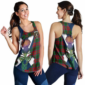 MacCulloch (McCulloch) Tartan Family Crest Women's Racerback Tanks Scottish Thistle Celtic Inspired