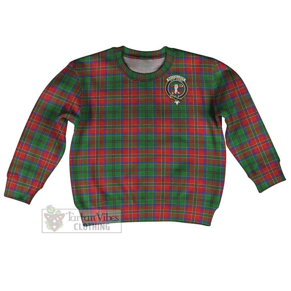 Tartan Vibes Clothing MacCulloch (McCulloch) Tartan Kid Ugly Sweater with Family Crest