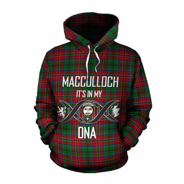 MacCulloch (McCulloch) Tartan Cotton Hoodie with Family Crest DNA In Me Style