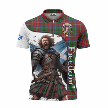 MacCulloch (McCulloch) Crest Tartan Zipper Polo Shirt Inspired by the Freedom of Scottish Warrior