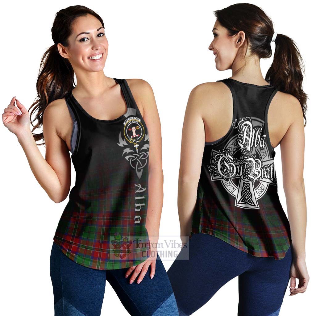 Tartan Vibes Clothing MacCulloch (McCulloch) Tartan Women's Racerback Tanks Featuring Alba Gu Brath Family Crest Celtic Inspired