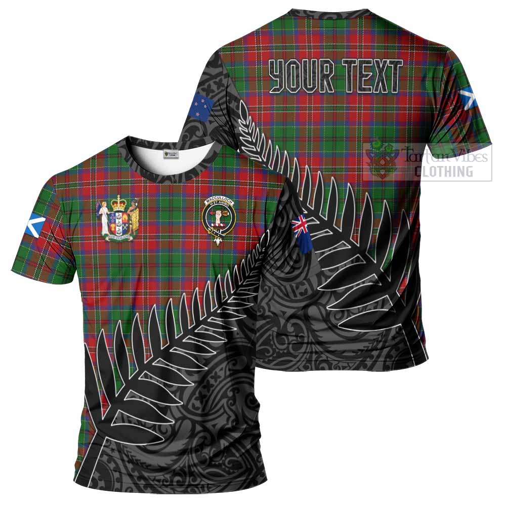 Tartan Vibes Clothing MacCulloch (McCulloch) Crest Tartan T-Shirt with New Zealand Silver Fern Half Style