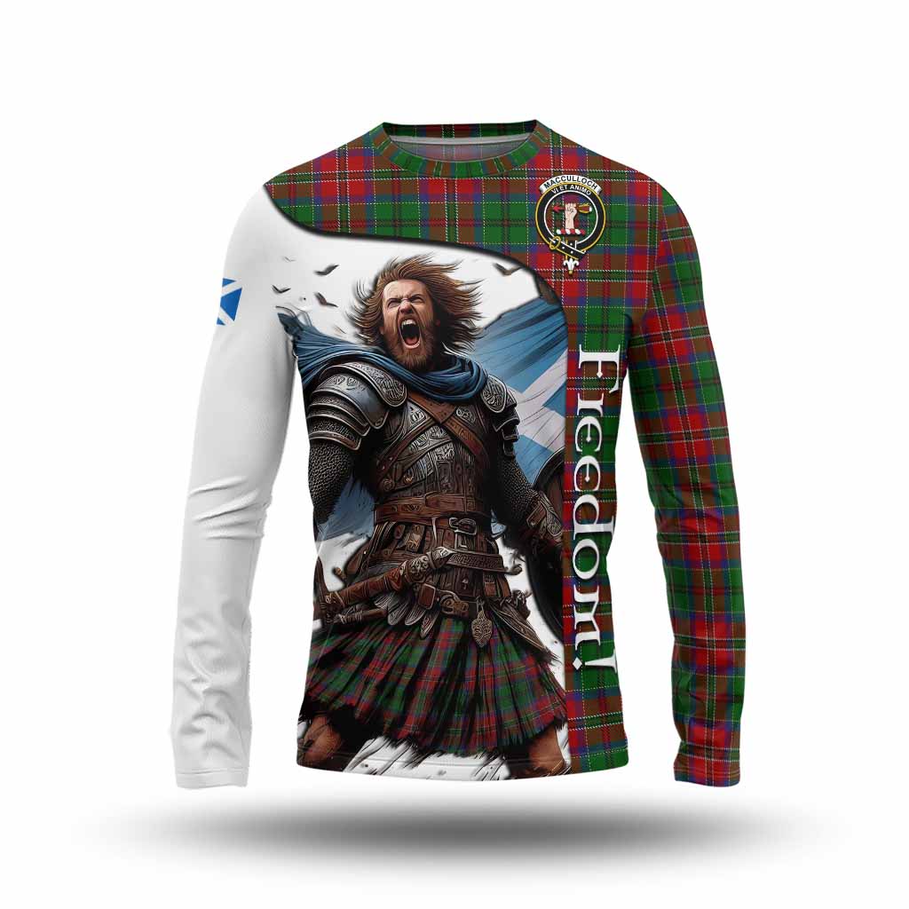 Tartan Vibes Clothing MacCulloch (McCulloch) Crest Tartan Long Sleeve T-Shirt Inspired by the Freedom of Scottish Warrior