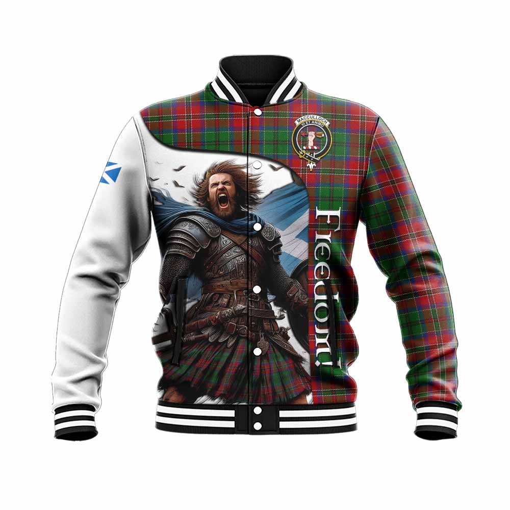 Tartan Vibes Clothing MacCulloch (McCulloch) Crest Tartan Baseball Jacket Inspired by the Freedom of Scottish Warrior