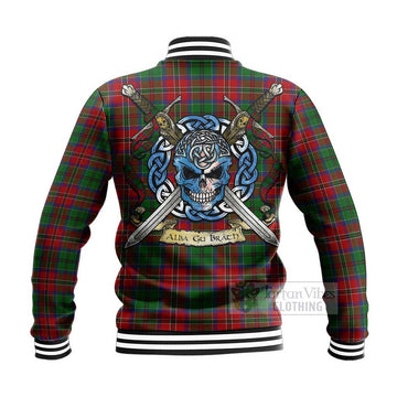 MacCulloch (McCulloch) Tartan Baseball Jacket with Family Crest Celtic Skull Style