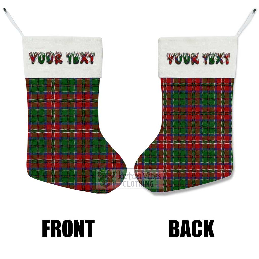 Tartan Vibes Clothing MacCulloch (McCulloch) Tartan Christmas Stocking with Personalized Text