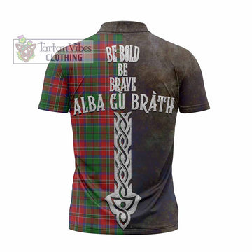 MacCulloch (McCulloch) Tartan Family Crest Zipper Polo Shirt Alba Gu Brath Be Brave Lion Ancient Style - Tartan Vibes Clothing