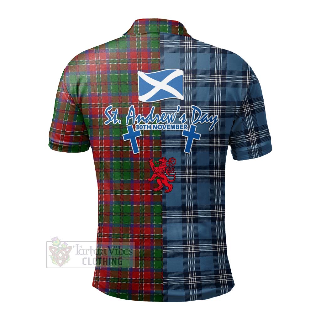 Tartan Vibes Clothing MacCulloch (McCulloch) Tartan Polo Shirt Happy St. Andrew's Day Half Tartan Style