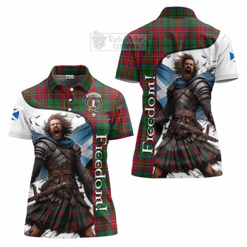 MacCulloch (McCulloch) Crest Tartan Women's Polo Shirt Inspired by the Freedom of Scottish Warrior