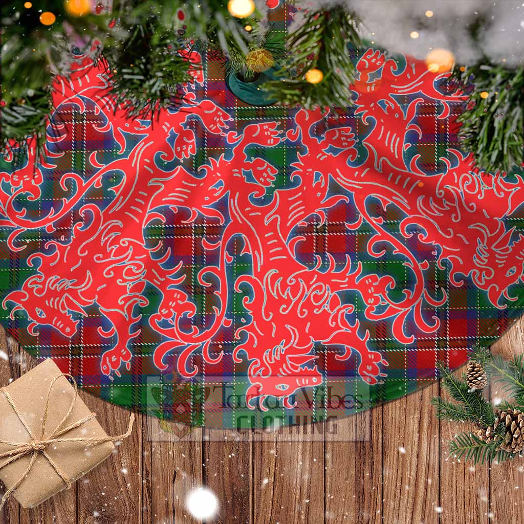 Tartan Vibes Clothing MacCulloch (McCulloch) Tartan Christmas Tree Skirt Lion Rampant Style