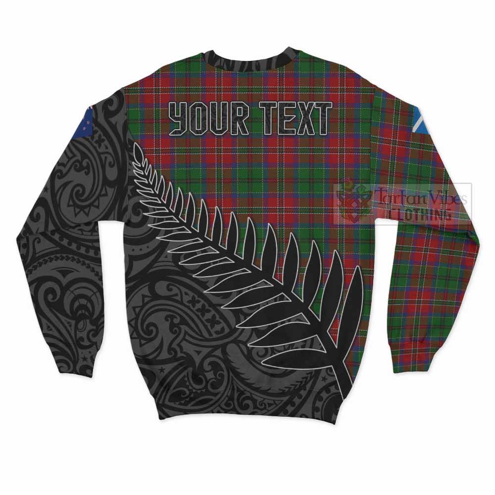 Tartan Vibes Clothing MacCulloch (McCulloch) Crest Tartan Sweatshirt with New Zealand Silver Fern Half Style