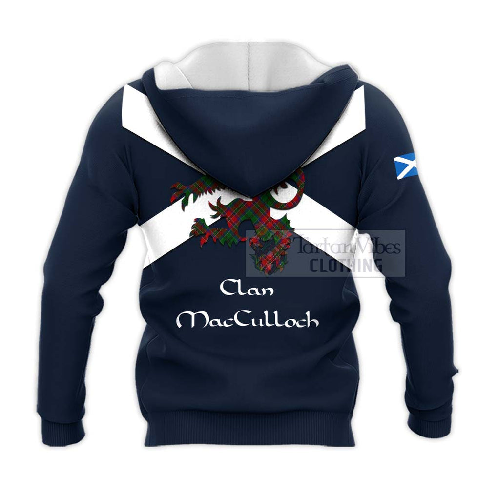 Tartan Vibes Clothing MacCulloch (McCulloch) Tartan Lion Rampant Knitted Hoodie – Proudly Display Your Heritage with Alba Gu Brath and Clan Name