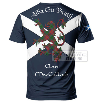 MacCulloch (McCulloch) Tartan Lion Rampant T-Shirt Proudly Display Your Heritage with Alba Gu Brath and Clan Name