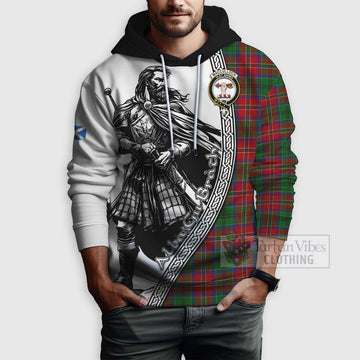 MacCulloch (McCulloch) Tartan Clan Crest Hoodie with Highlander Warrior Celtic Style