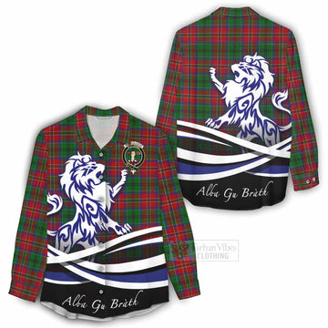 MacCulloch (McCulloch) Tartan Women's Casual Shirt with Alba Gu Brath Regal Lion Emblem