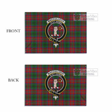 MacCulloch (McCulloch) Tartan House Flag with Family Crest