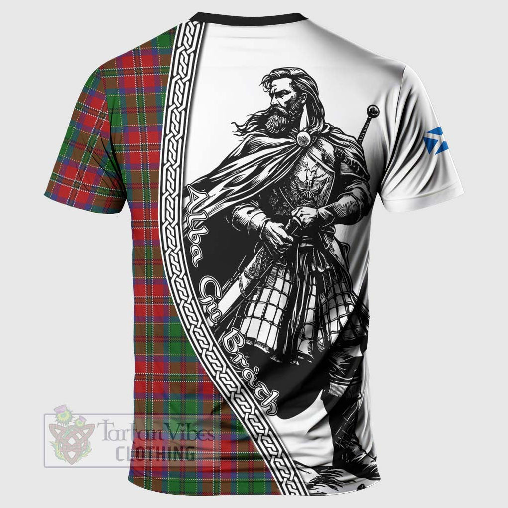 Tartan Vibes Clothing MacCulloch (McCulloch) Tartan Clan Crest T-Shirt with Highlander Warrior Celtic Style