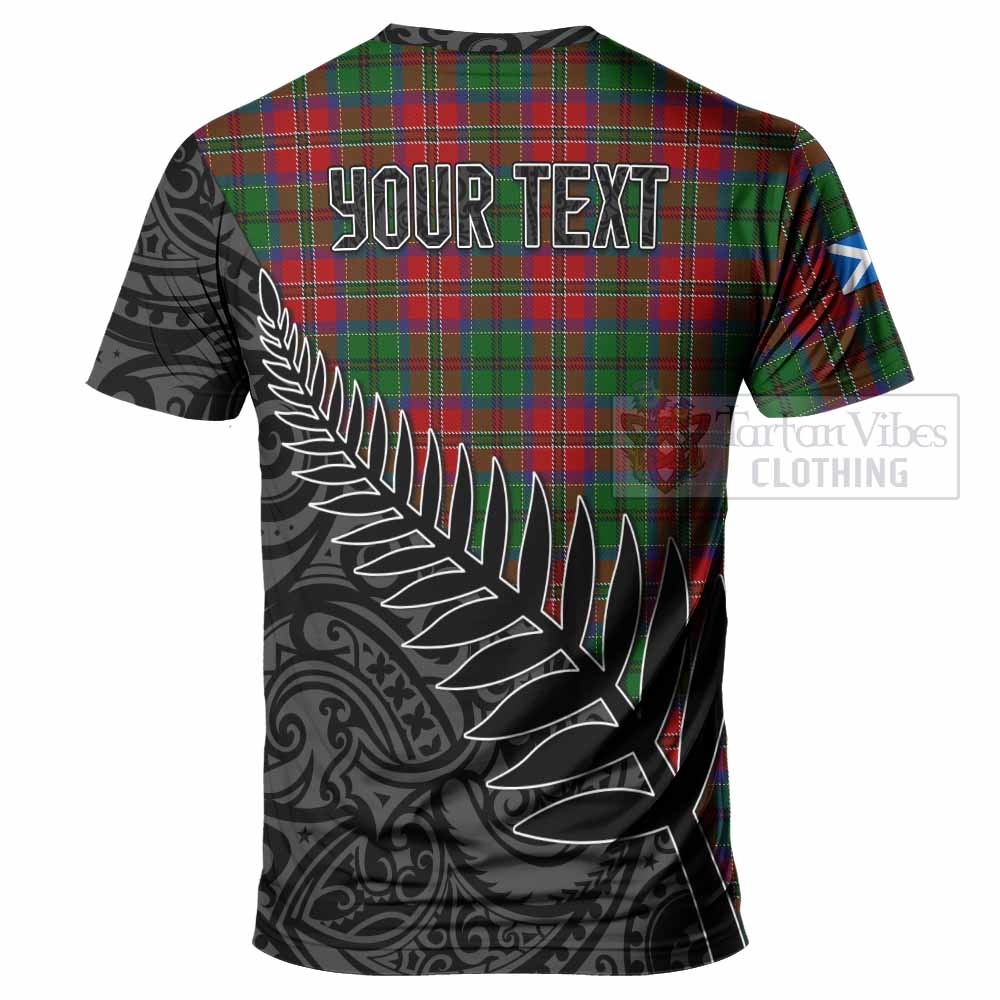 Tartan Vibes Clothing MacCulloch (McCulloch) Crest Tartan T-Shirt with New Zealand Silver Fern Half Style