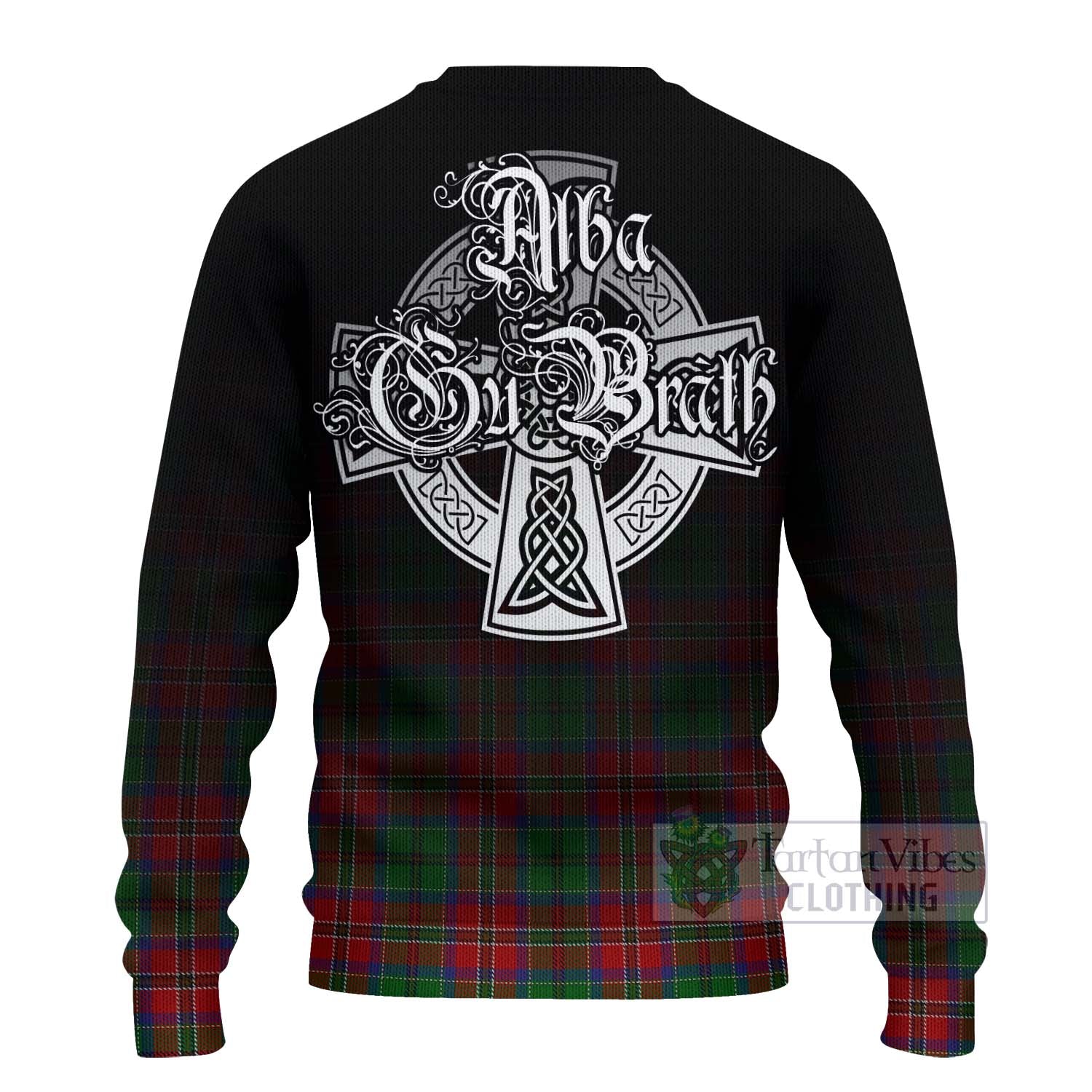 Tartan Vibes Clothing MacCulloch (McCulloch) Tartan Knitted Sweater Featuring Alba Gu Brath Family Crest Celtic Inspired