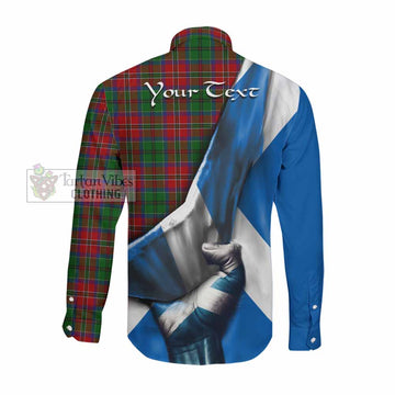 MacCulloch (McCulloch) Tartan Long Sleeve Button Shirt with Family Crest Scotland Patriotic Style