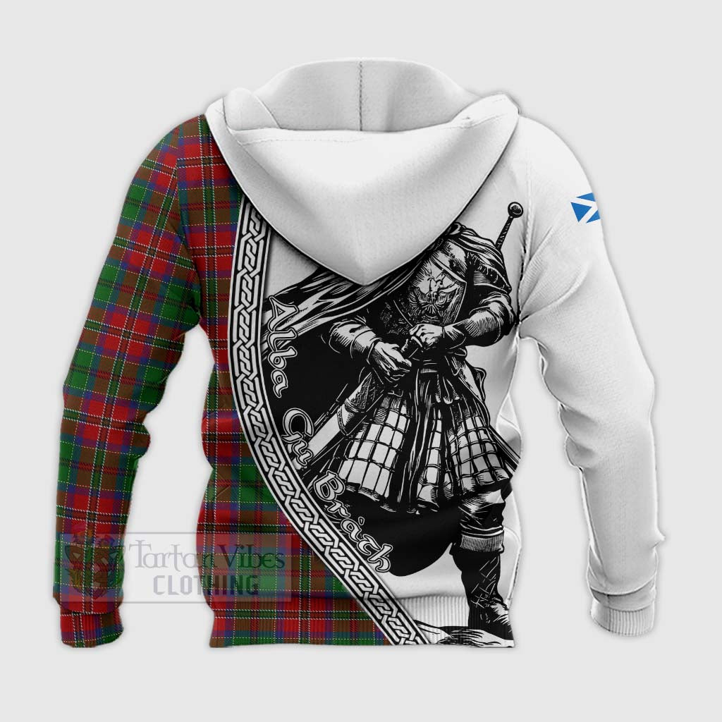 Tartan Vibes Clothing MacCulloch (McCulloch) Tartan Clan Crest Knitted Hoodie with Highlander Warrior Celtic Style