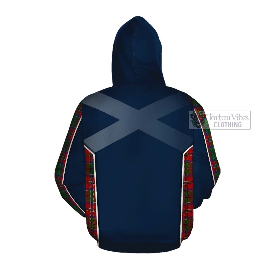 Tartan Vibes Clothing MacCulloch (McCulloch) Tartan Cotton Hoodie with Family Crest and Lion Rampant Vibes Sport Style