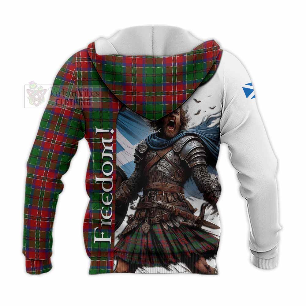 Tartan Vibes Clothing MacCulloch (McCulloch) Crest Tartan Knitted Hoodie Inspired by the Freedom of Scottish Warrior