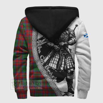 MacCulloch (McCulloch) Tartan Clan Crest Sherpa Hoodie with Highlander Warrior Celtic Style