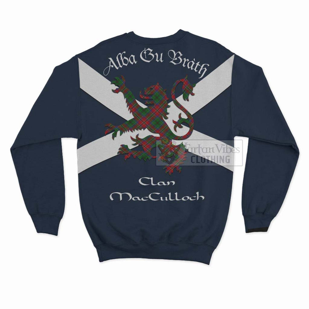 MacCulloch (McCulloch) Tartan Lion Rampant Sweatshirt Proudly Display Your Heritage with Alba Gu Brath and Clan Name - Tartan Vibes Clothing
