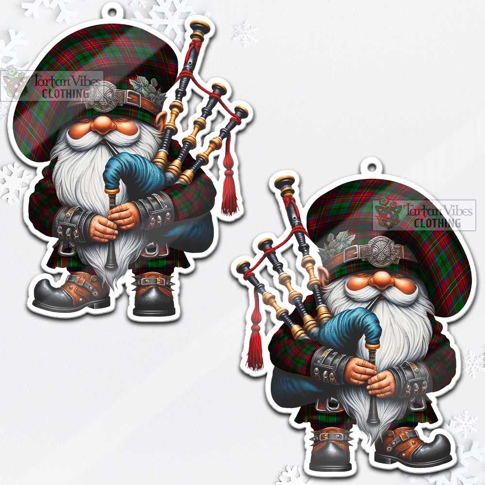 Tartan Vibes Clothing MacCulloch (McCulloch) Tartan Badpiper Gnome Christmas Ornament