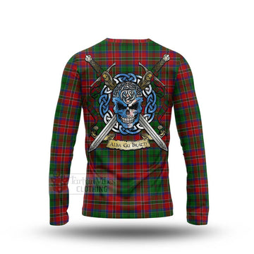 MacCulloch (McCulloch) Tartan Long Sleeve T-Shirt with Family Crest Celtic Skull Style