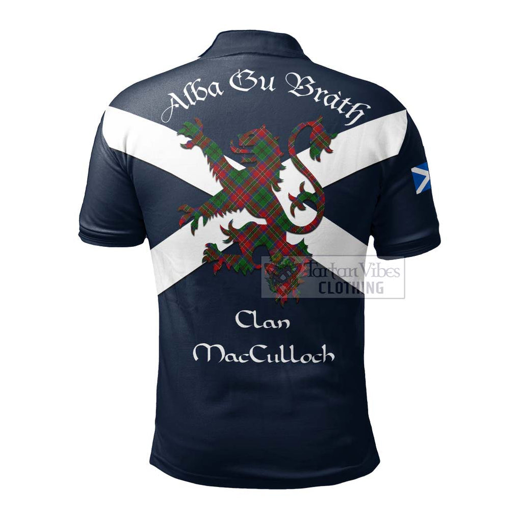 Tartan Vibes Clothing MacCulloch (McCulloch) Tartan Lion Rampant Polo Shirt – Proudly Display Your Heritage with Alba Gu Brath and Clan Name