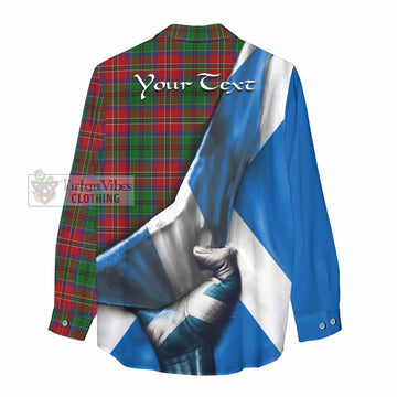 MacCulloch (McCulloch) Tartan Women's Casual Shirt with Family Crest Scotland Patriotic Style