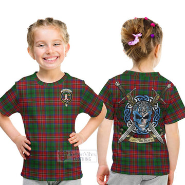 MacCulloch (McCulloch) Tartan Kid T-Shirt with Family Crest Celtic Skull Style