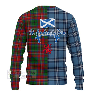 MacCulloch (McCulloch) Tartan Knitted Sweater Happy St. Andrew's Day Half Tartan Style