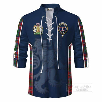 MacCulloch (McCulloch) Tartan Ghillie Kilt Shirt with Family Crest and Lion Rampant Vibes Sport Style