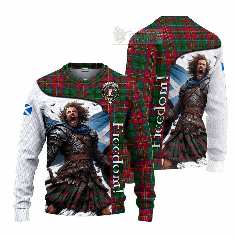 Tartan Vibes Clothing MacCulloch (McCulloch) Crest Tartan Knitted Sweater Inspired by the Freedom of Scottish Warrior