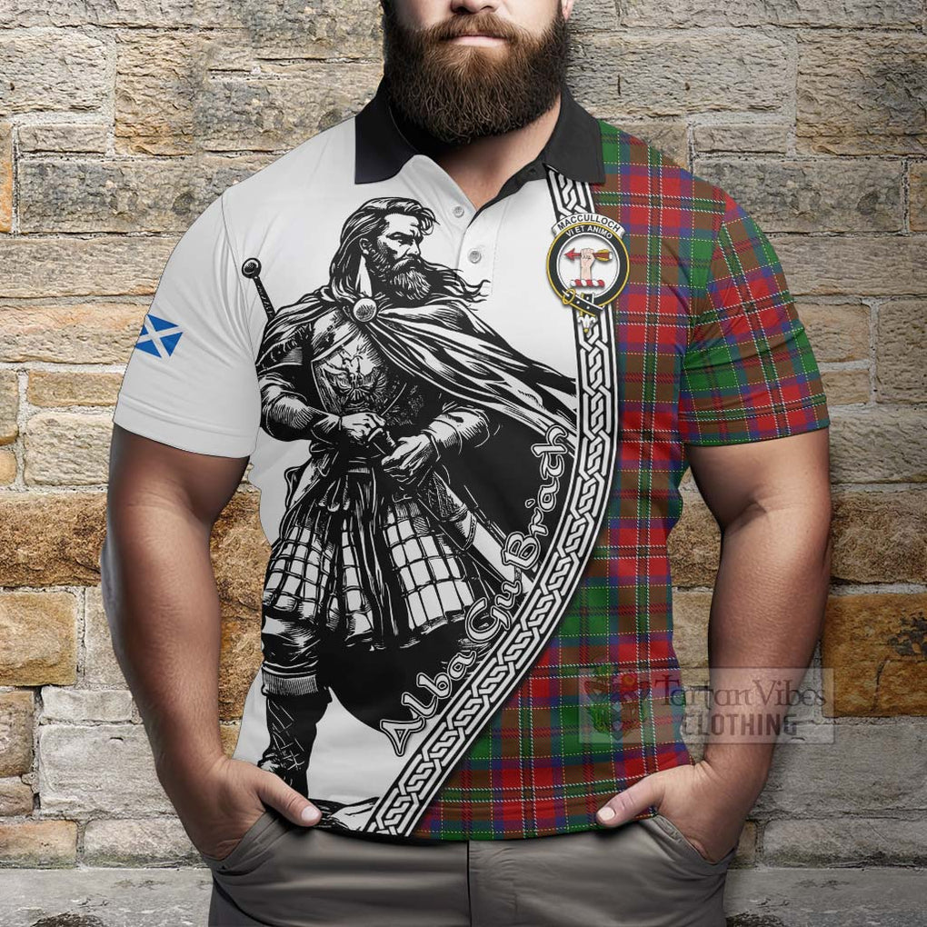 Tartan Vibes Clothing MacCulloch (McCulloch) Tartan Clan Crest Polo Shirt with Highlander Warrior Celtic Style