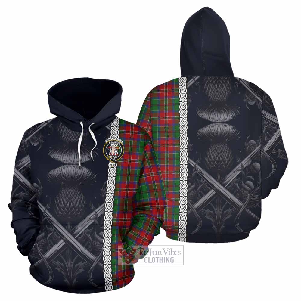 MacCulloch (McCulloch) Tartan Hoodie with Family Crest Cross Sword Thistle Celtic Vibes - Tartan Vibes Clothing