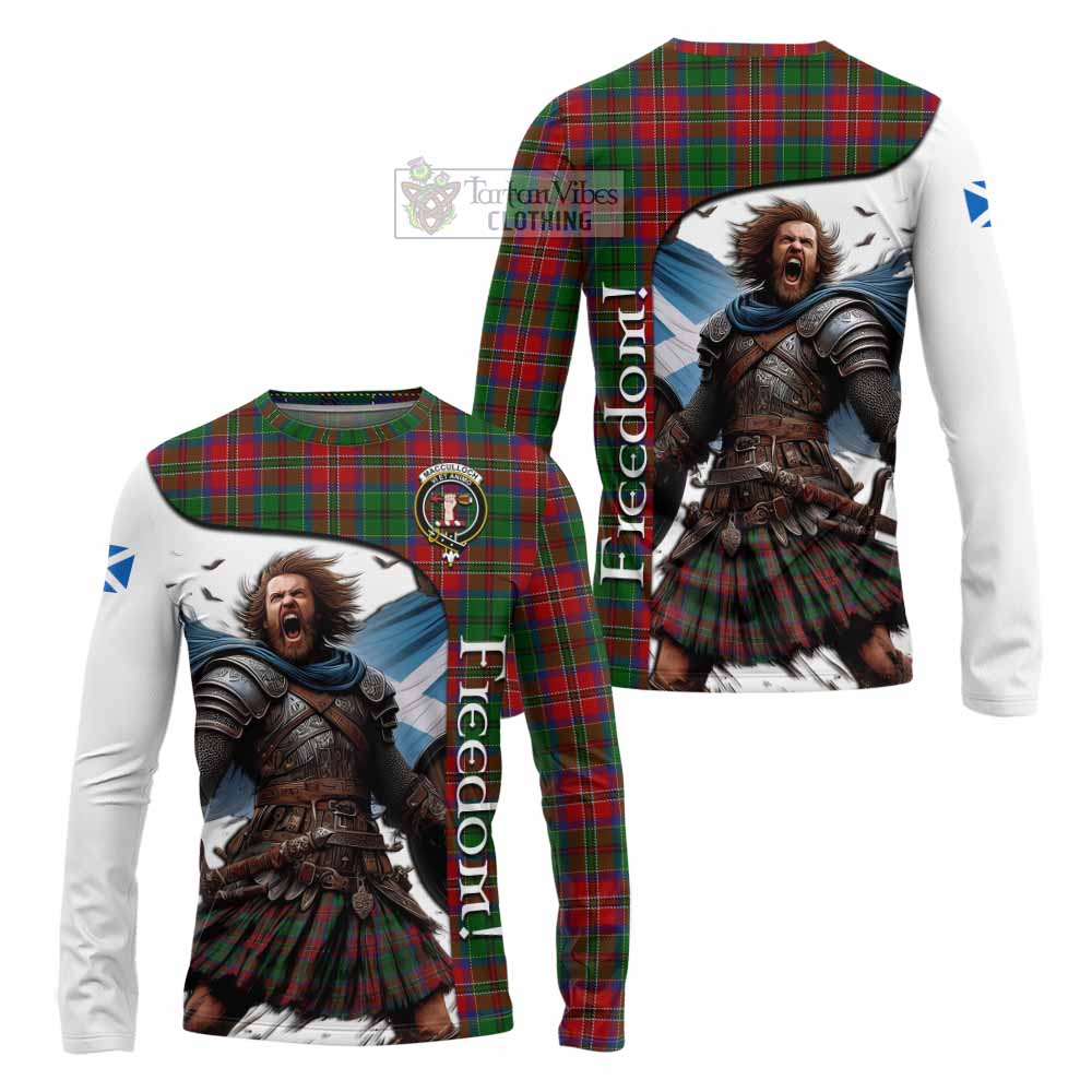 Tartan Vibes Clothing MacCulloch (McCulloch) Crest Tartan Long Sleeve T-Shirt Inspired by the Freedom of Scottish Warrior