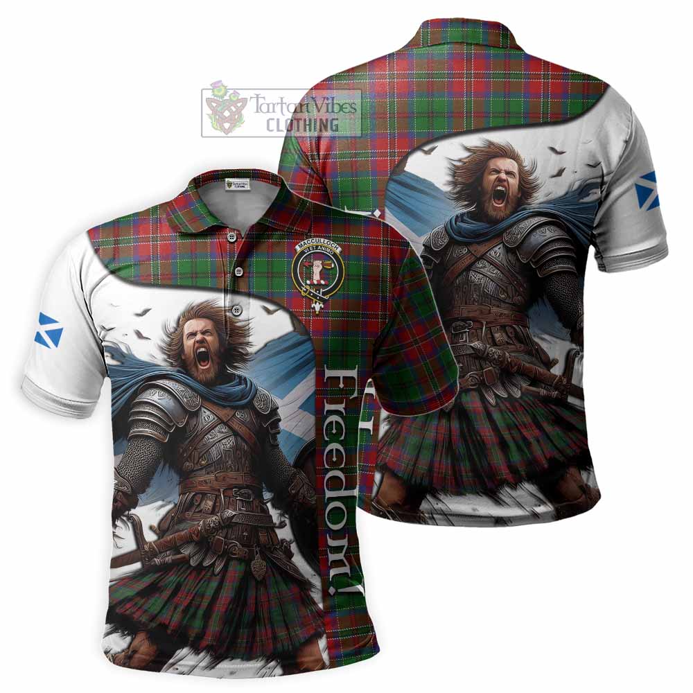 Tartan Vibes Clothing MacCulloch (McCulloch) Crest Tartan Polo Shirt Inspired by the Freedom of Scottish Warrior