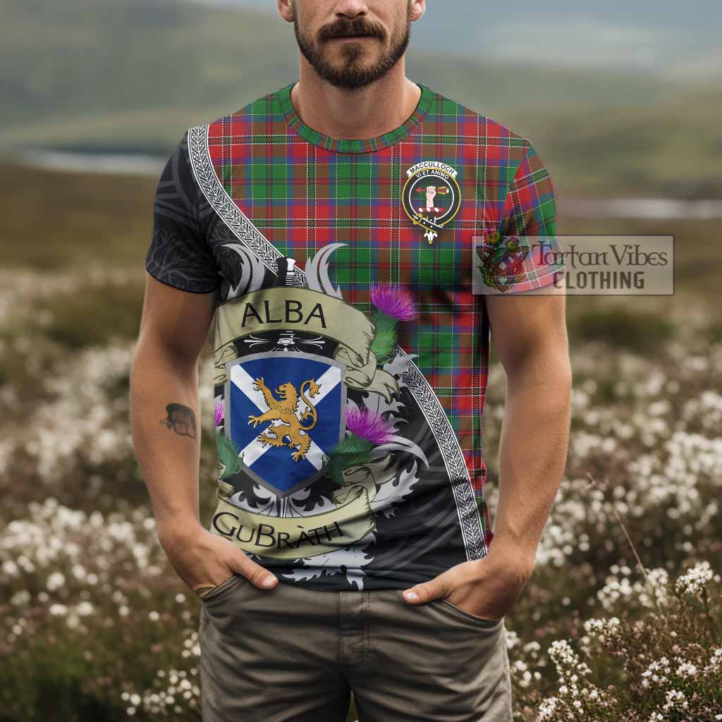 MacCulloch (McCulloch) Tartan Family Crest T-Shirt Lion Rampant Royal Thistle Shield Celtic Inspired - Tartan Vibes Clothing