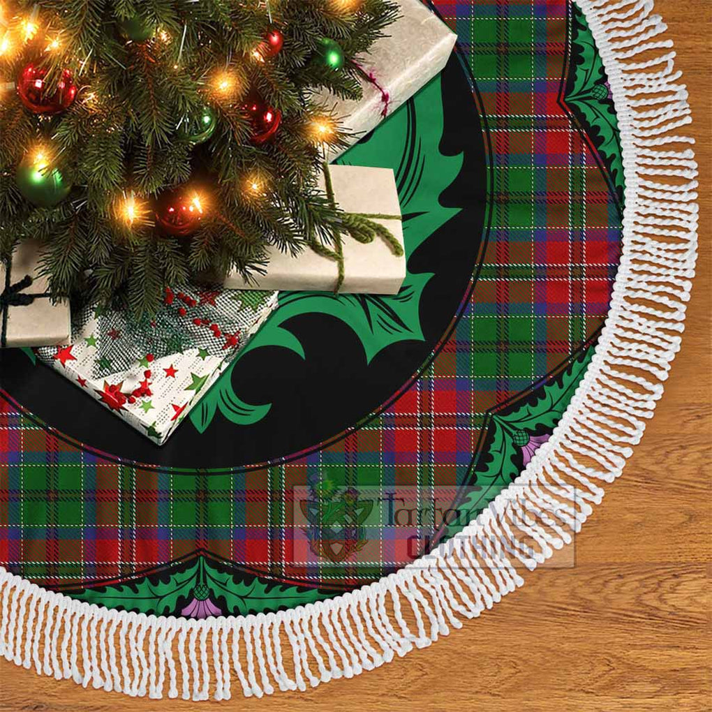 Tartan Vibes Clothing MacCulloch (McCulloch) Tartan Christmas Tree Skirt Scottish Thistle Style