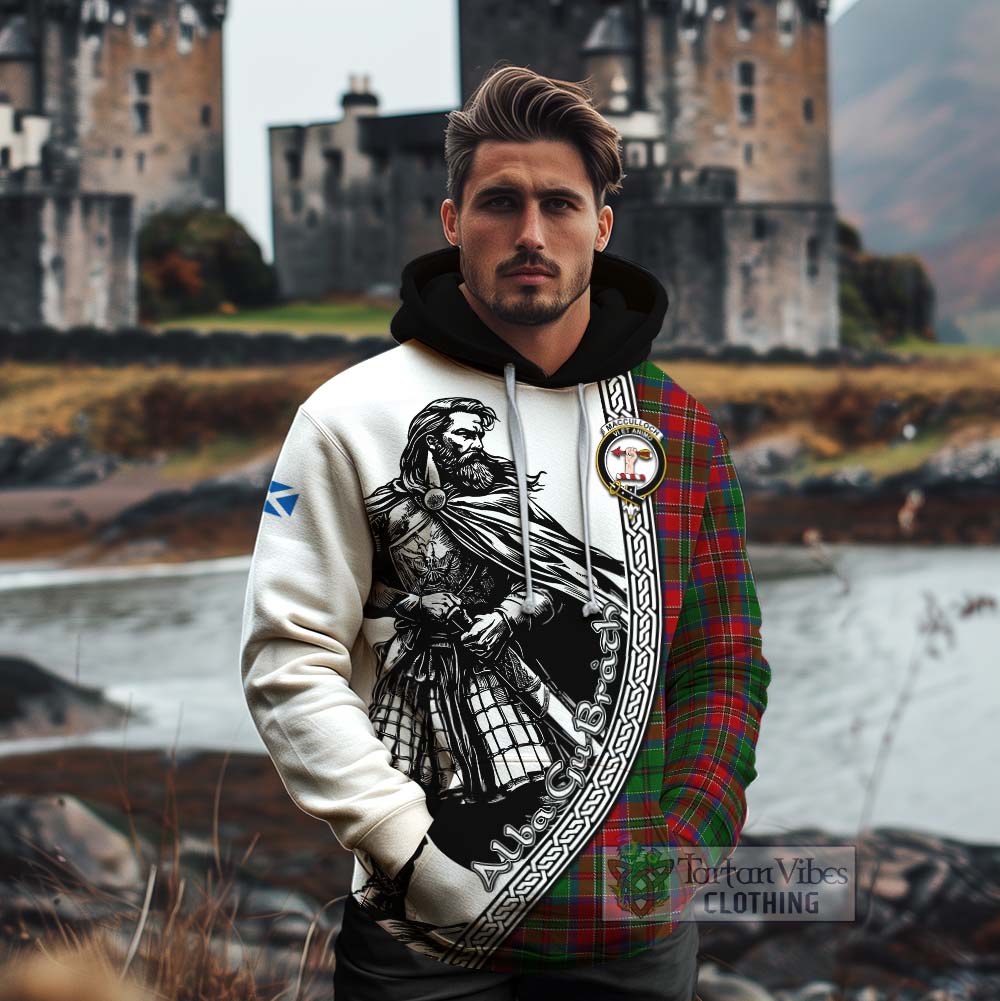 Tartan Vibes Clothing MacCulloch (McCulloch) Tartan Clan Crest Cotton Hoodie with Highlander Warrior Celtic Style