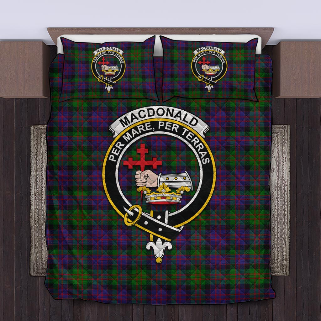 MacDonald (McDonald) Tartan Quilt Bed Set with Family Crest Twin - Tartan Vibes Clothing