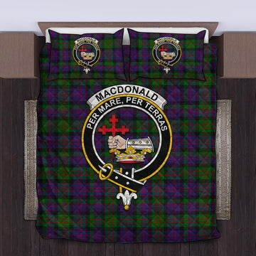 MacDonald (McDonald) Tartan Quilt Bed Set with Family Crest