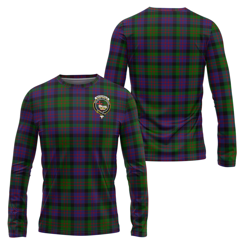 MacDonald (McDonald) Tartan Long Sleeve T-Shirt with Family Crest Unisex - Tartan Vibes Clothing