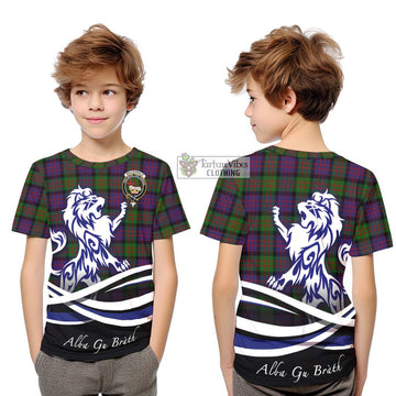 MacDonald (McDonald) Tartan Kid T-Shirt with Alba Gu Brath Regal Lion Emblem Youth XL Size14 - Tartan Vibes Clothing