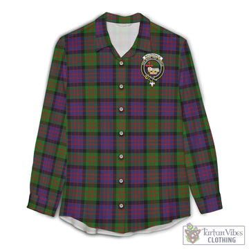 MacDonald (McDonald) Tartan Women's Casual Shirt with Family Crest